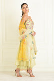 Iris Yellow  Embroidered Suit Set