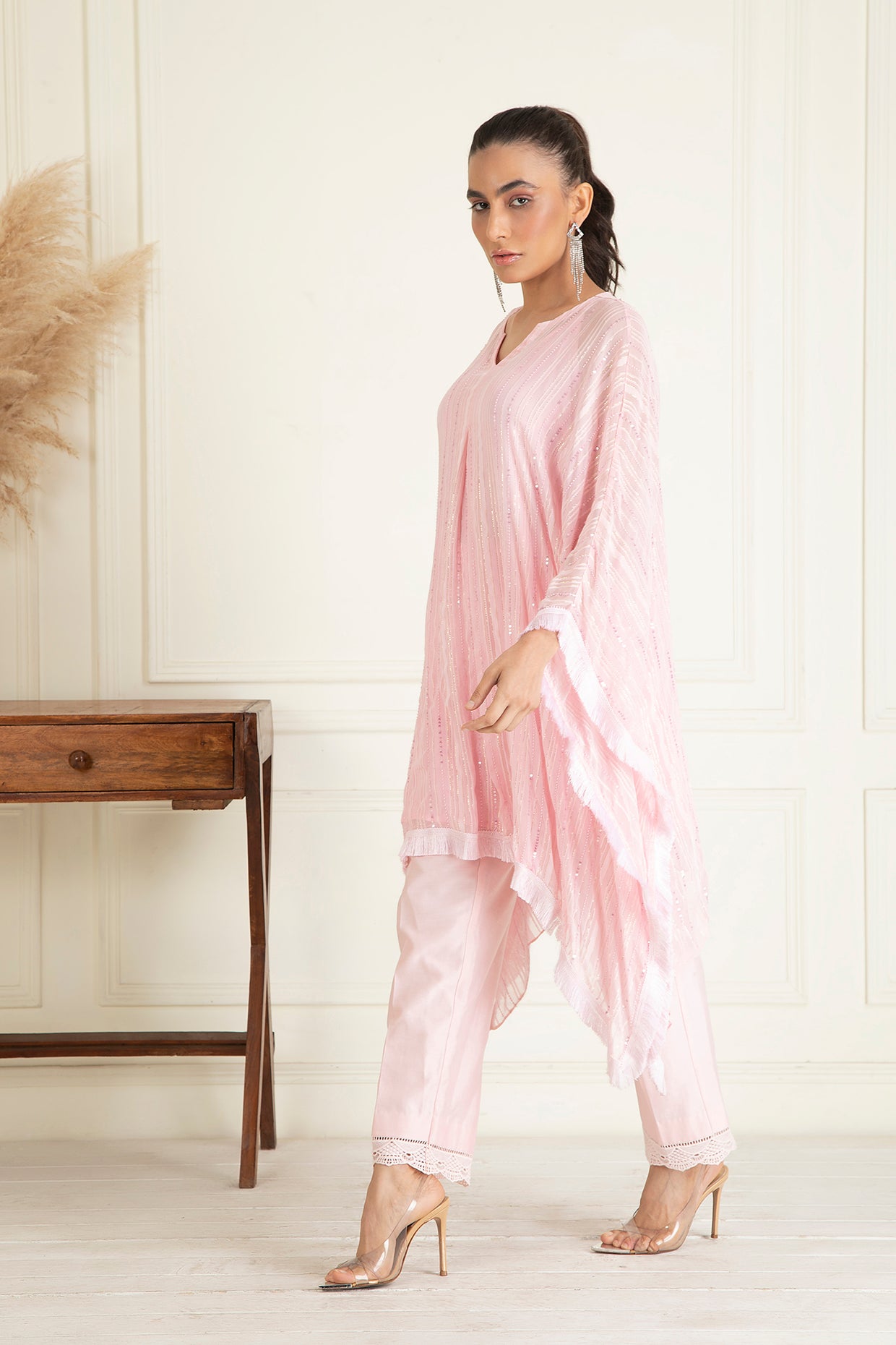 Blush Pink Kaftan Set