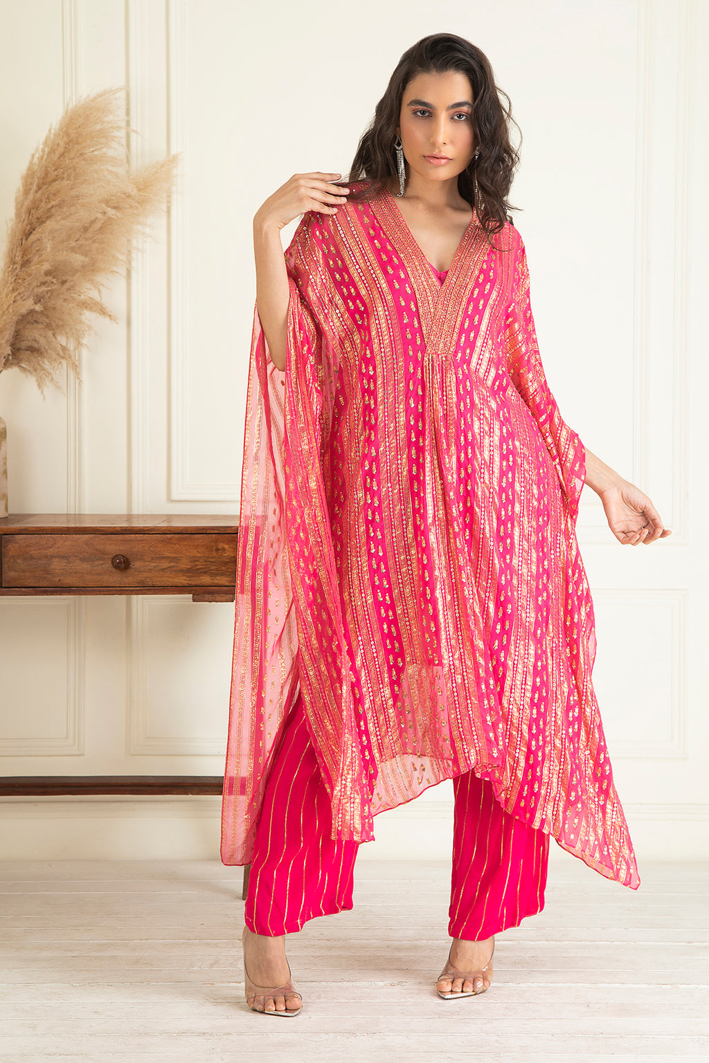 Hot Pink Kaftan Set