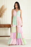 Ice Blue & Pink Sharara Set