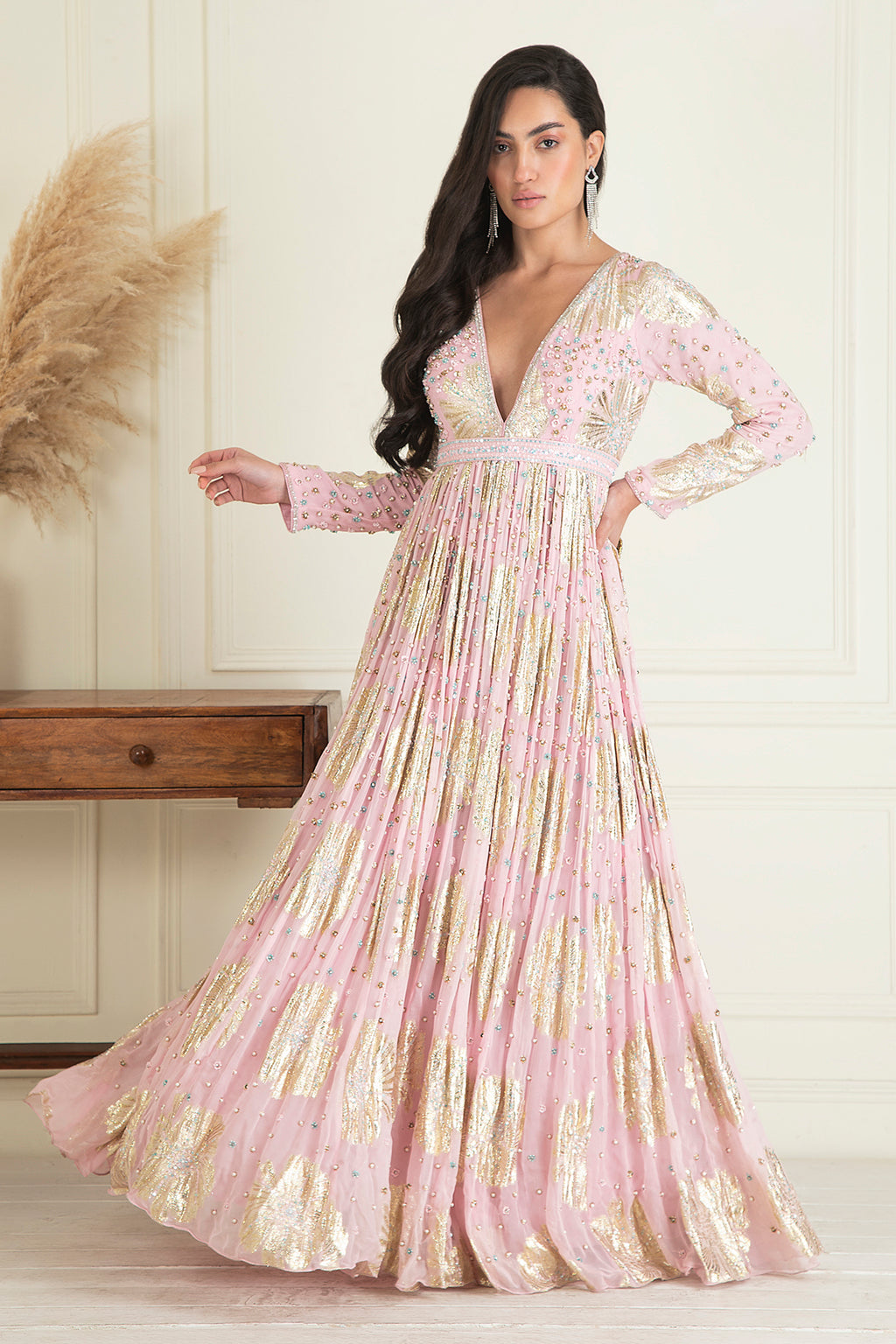 Blush Pink Anarkali Set