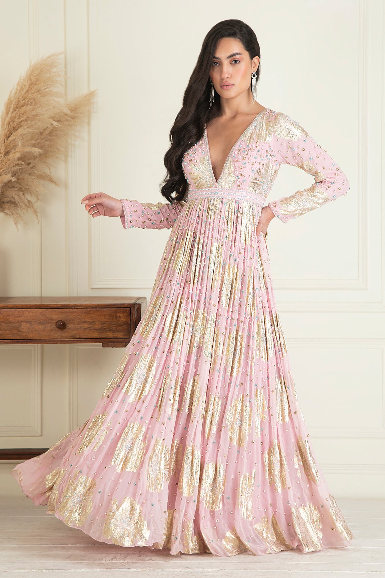 Blush Pink Anarkali Set