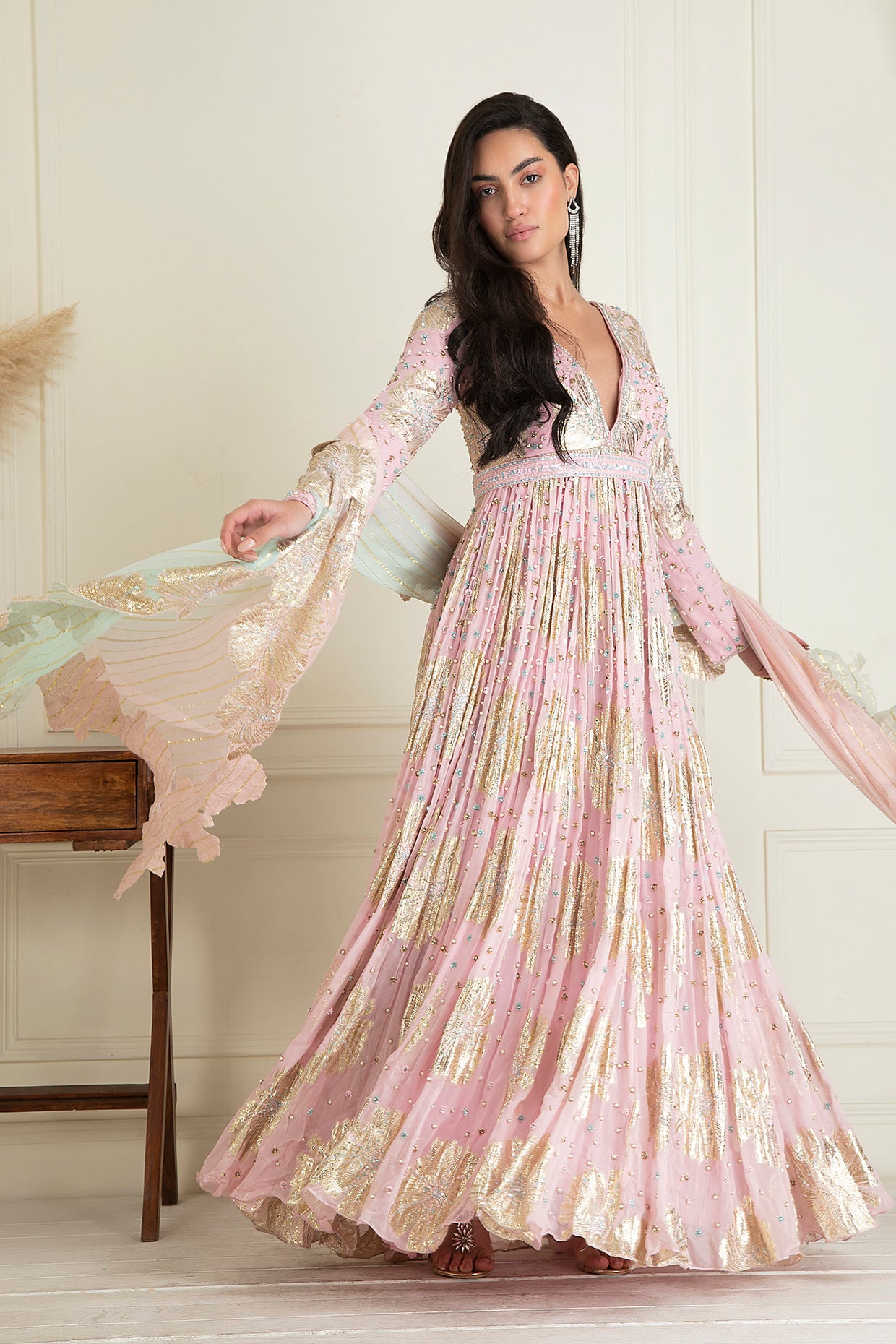 Blush Pink Anarkali Set