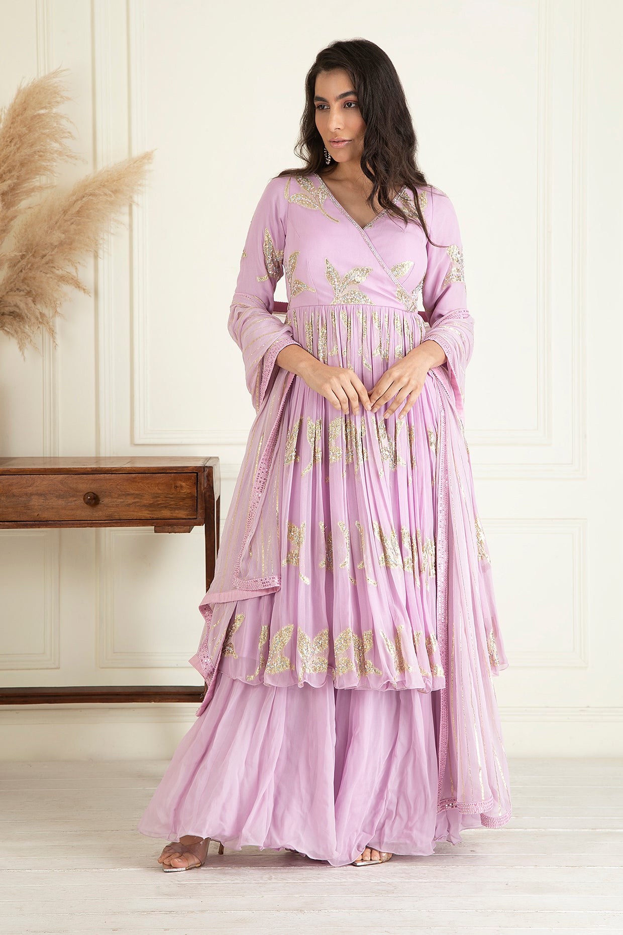Lavender Sharara Set