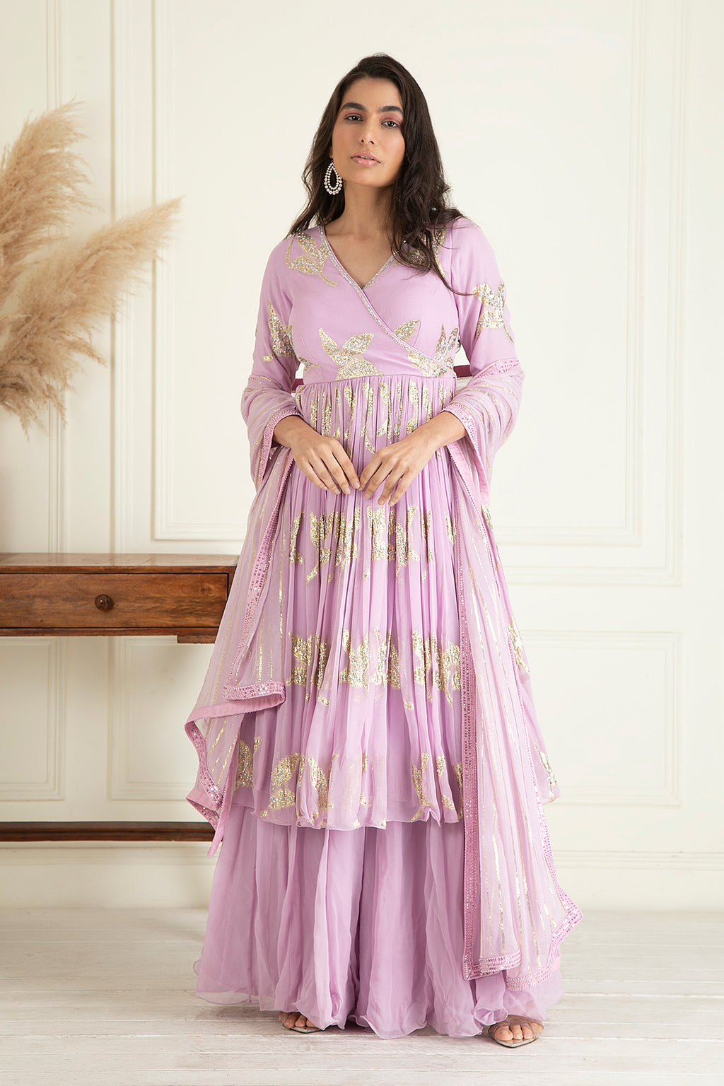 Lavender Sharara Set
