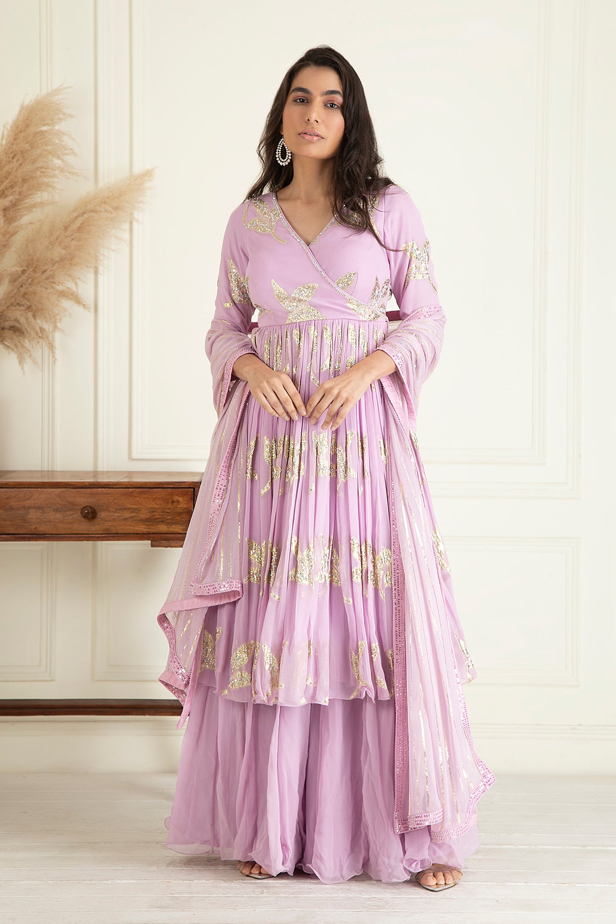 Lavender Sharara Set