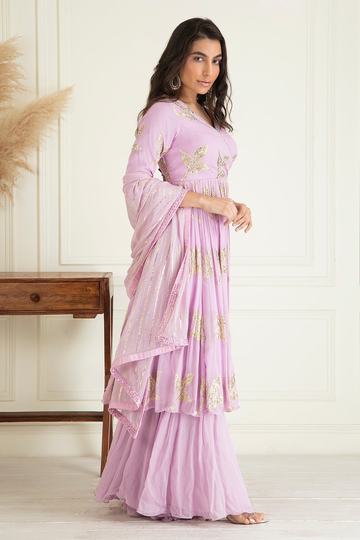 Lavender Sharara Set