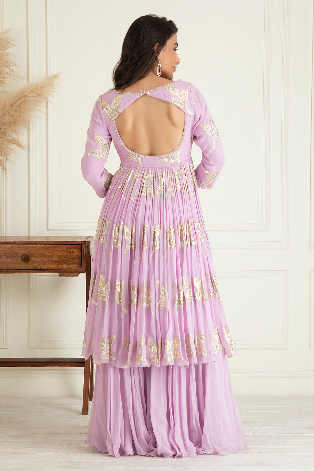 Lavender Sharara Set