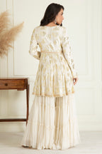 Classic Ivory Sharara Set