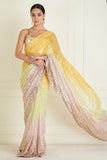 Pastel Ombre dyed PRE STITCHED sequin saree