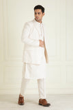 Ivory  loose comfort fitted embroidered  Co-ord set Along with Blazer