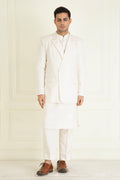 Ivory  Loose Comfort Fitted Embroidered  Co-Ord Set Along With Blazer