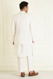 Ivory  loose comfort fitted embroidered  Co-ord set Along with Blazer