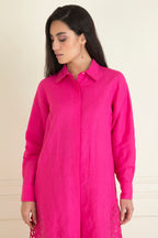 Fuchsia Pink  Loose Comfort Fitted  Co-Ord Set