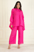 Fuchsia Pink  Loose Comfort Fitted  Co-Ord Set