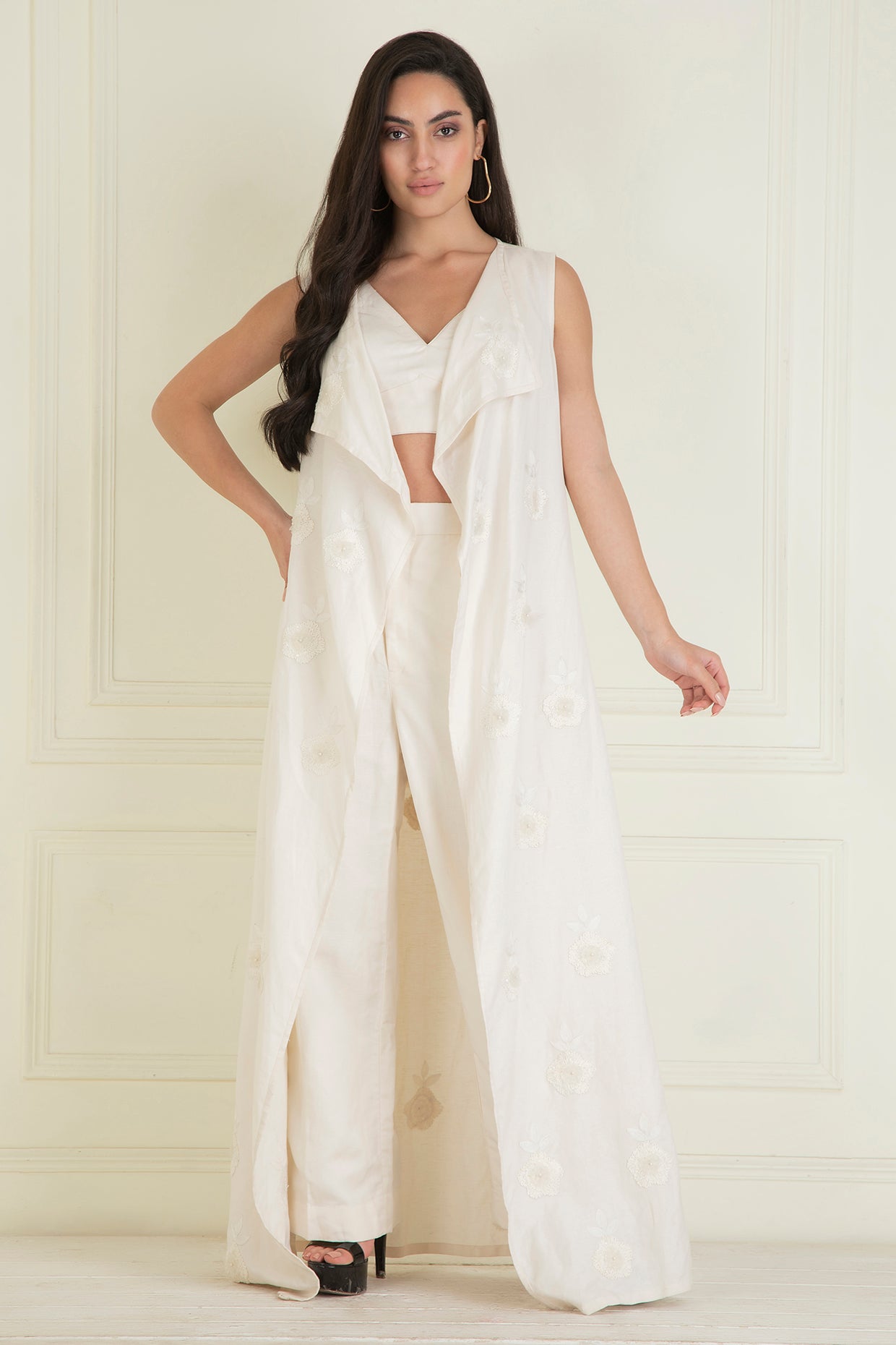 Ivory Embroidered Co-Ord Set