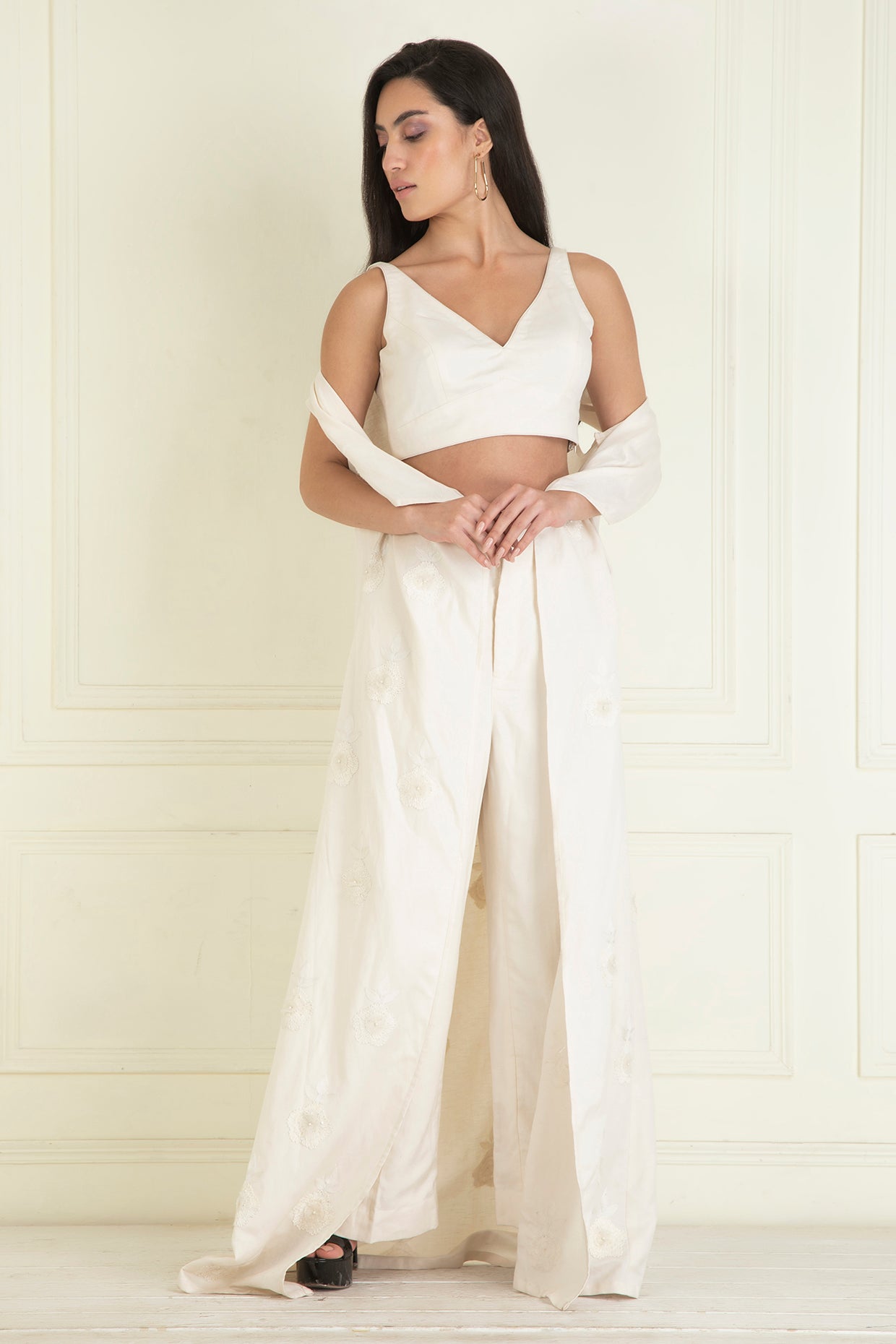 Ivory Embroidered Co-Ord Set