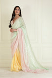 Pastel Ombre dyed PRE STITCHED saree