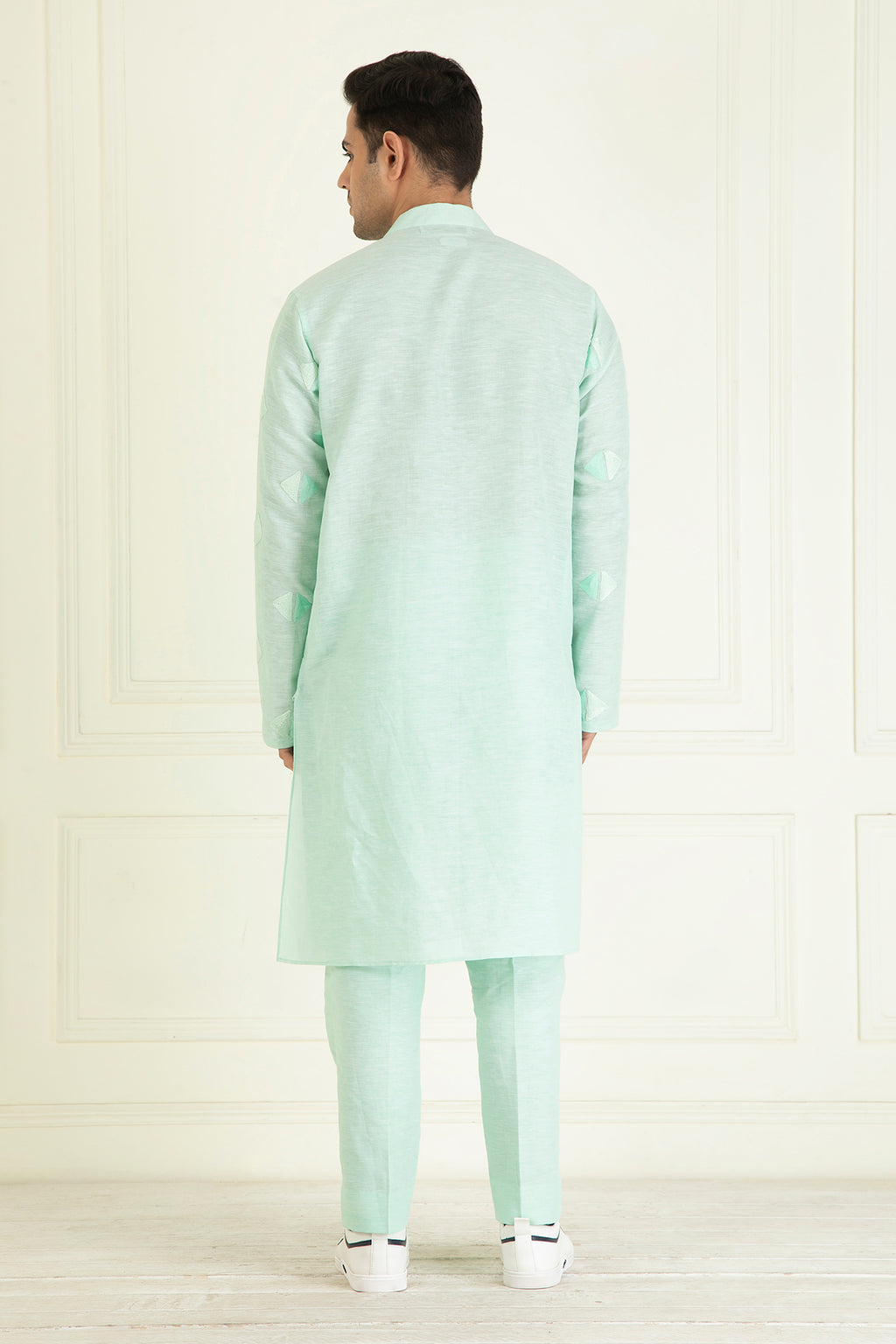Icy Mint  Loose Comfort Fitted Embroidered  Co-Ord Set