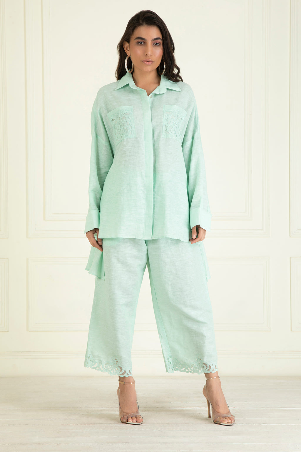 Icy Mint Loose Comfort Fitted  Co-Ord Set