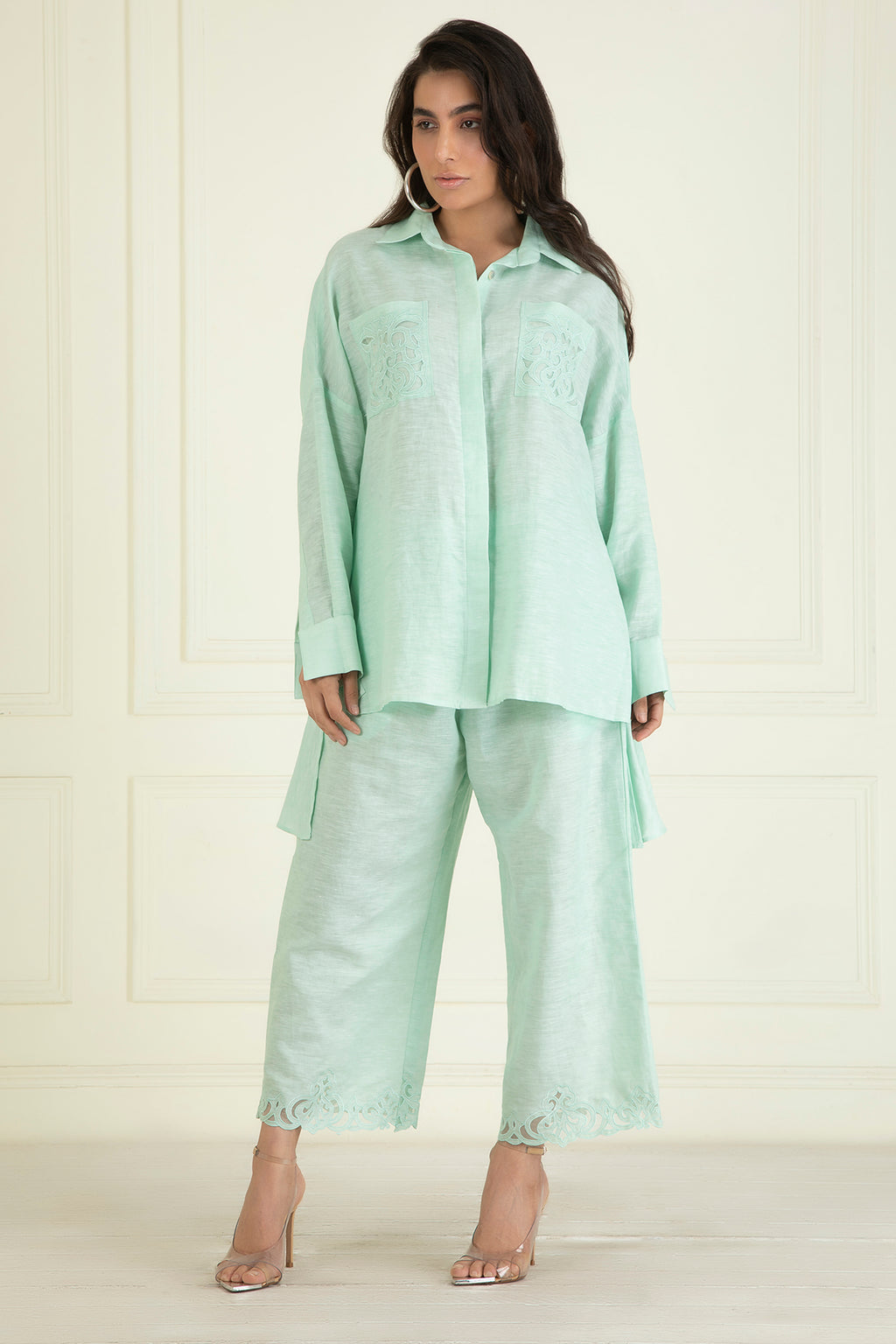 Icy Mint Loose Comfort Fitted  Co-Ord Set