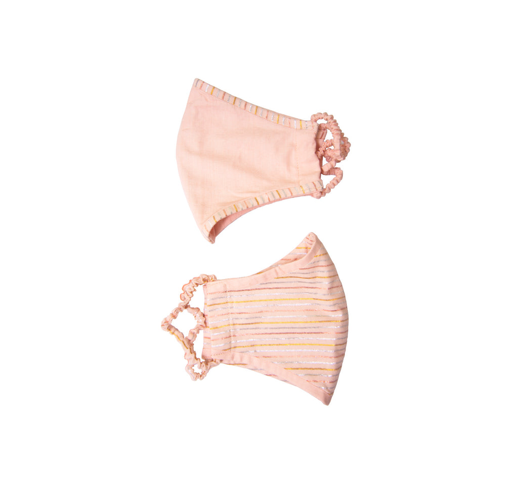 pink lurex striped