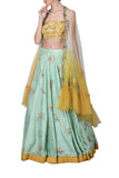 Mint Green Embroidered Lehenga Set