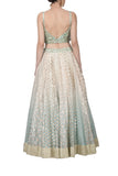 Ice Blue Ombre Dyed Lehenga Set