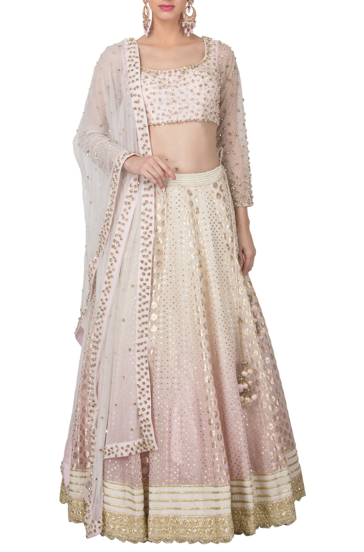 Lilac Ombre Dyed Lehenga Set