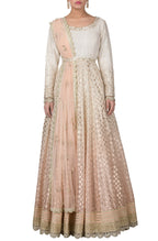 Peach And Ivory Ombre Dyed Anarkali