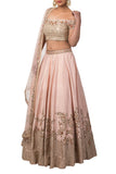 Misty Rose Embroidered Lehenga Set