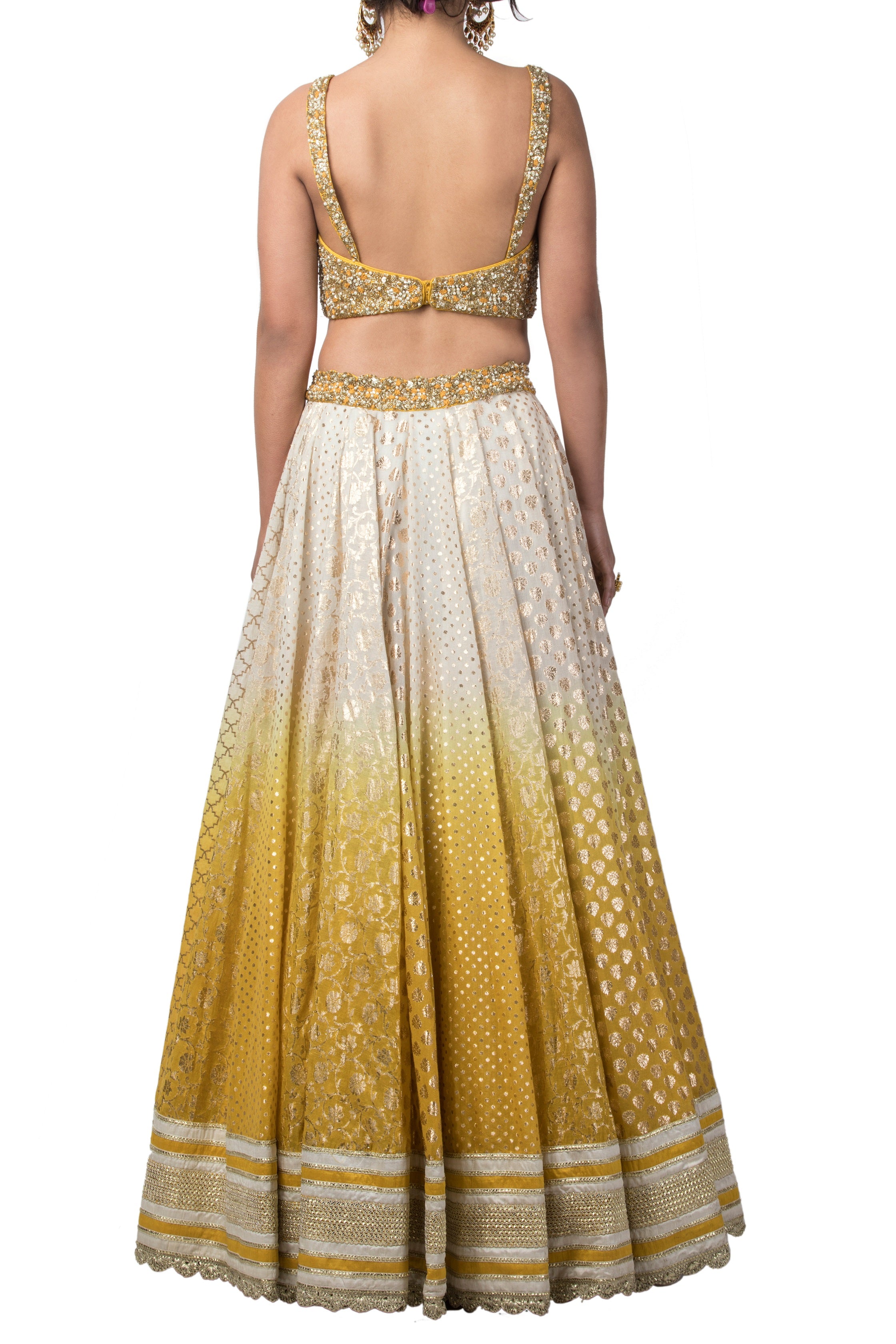 yellow lehenga and skirt