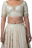 Ivory Chanderi Lehenga Set