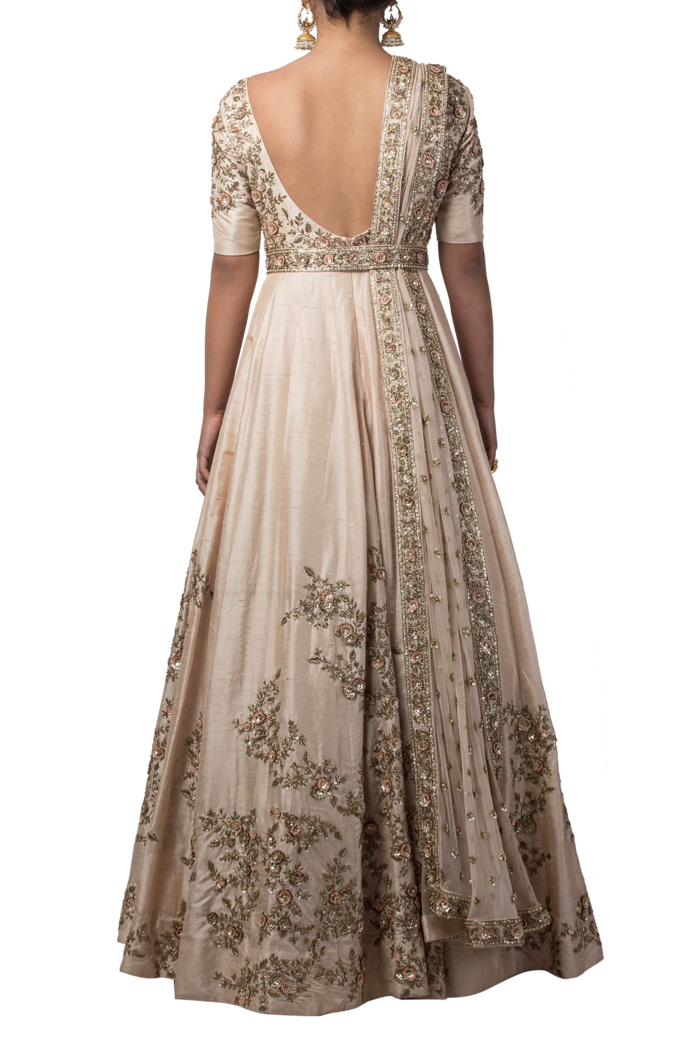 Seashell Embroidered Anarkali Set