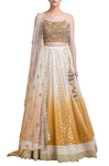 Yellow Ombre Dyed Chanderi Lehenga Set