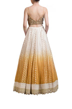 Yellow Ombre Dyed Chanderi Lehenga Set