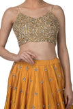 Mustard Embroidered Lehenga Set