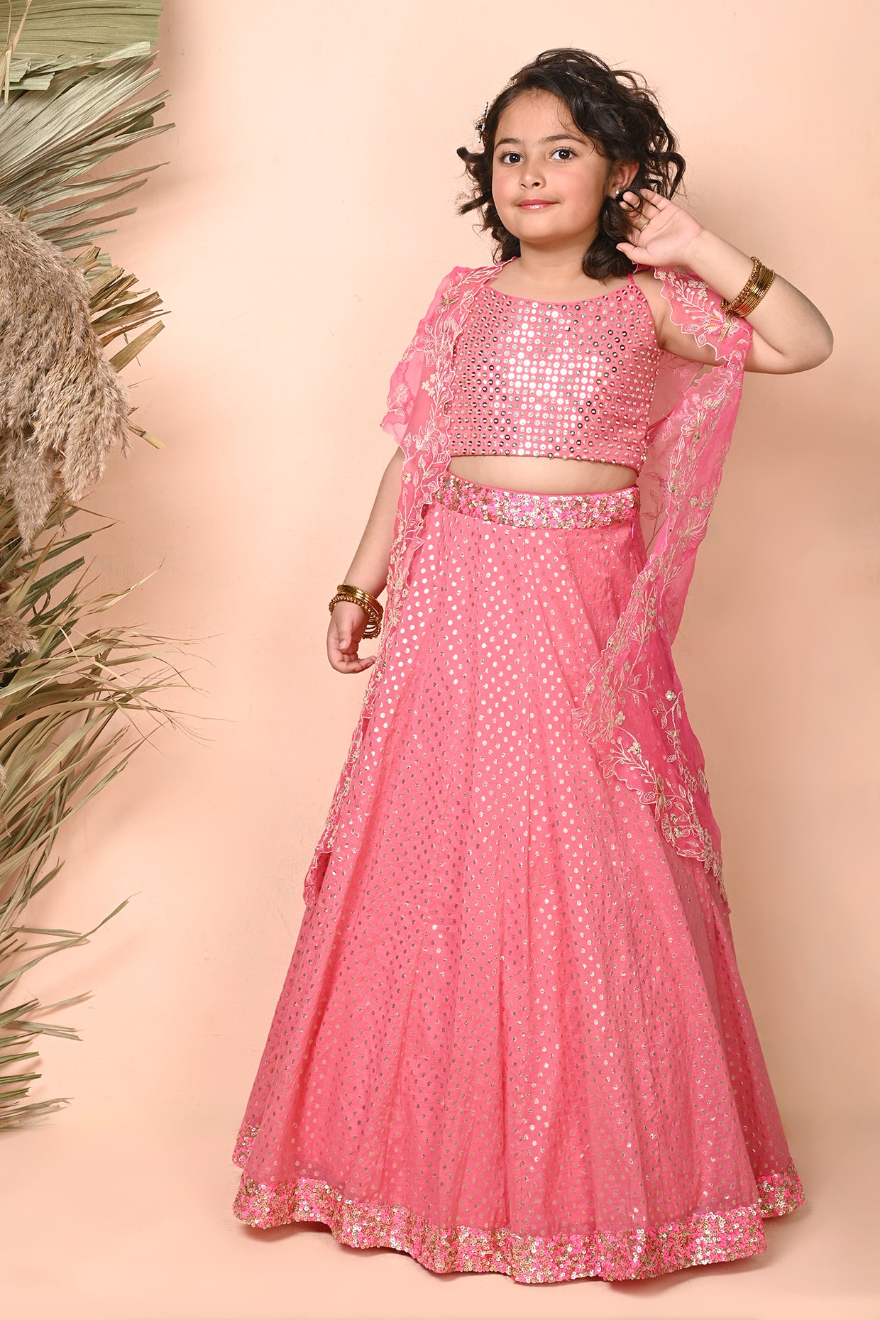 Fuchsia Pink Chanderi Lehenga Set