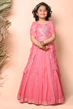 Fuchsia Pink Chanderi Lehenga Set