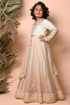 Ombre Dyed Floor Length Anarkali Set