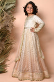 Ombre dyed floor length anarkali set