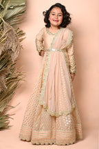 Gold Floor Length Anarkali Set