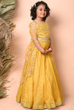 Yellow sequins embroidered Lehenga Set