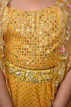 Yellow Sequins Embroidered Lehenga Set