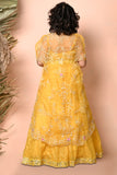 Yellow sequins embroidered Lehenga Set