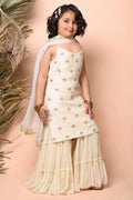 Classic Ivory Embroidered Sharara Set