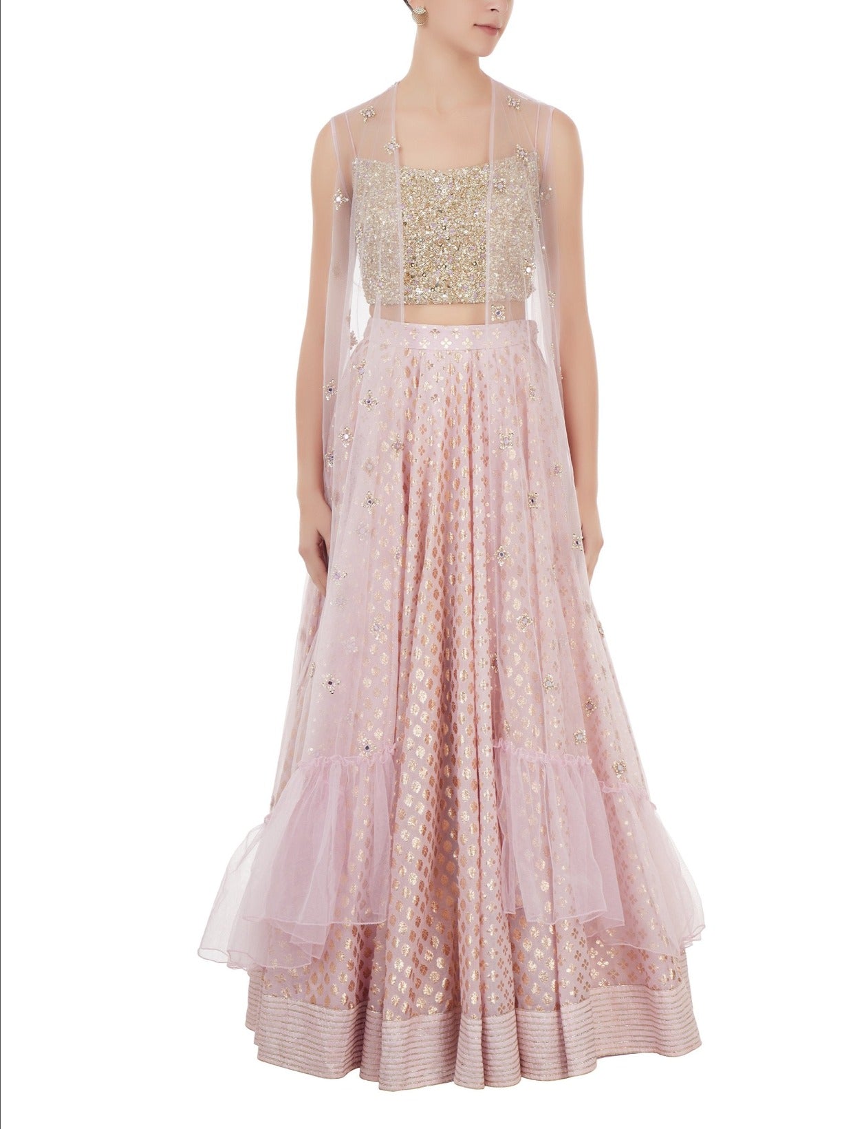 chanderi lehenga design