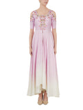 Lilac embroidered Palazzo Set