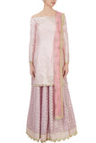 Lilac Chanderi Sharara Set