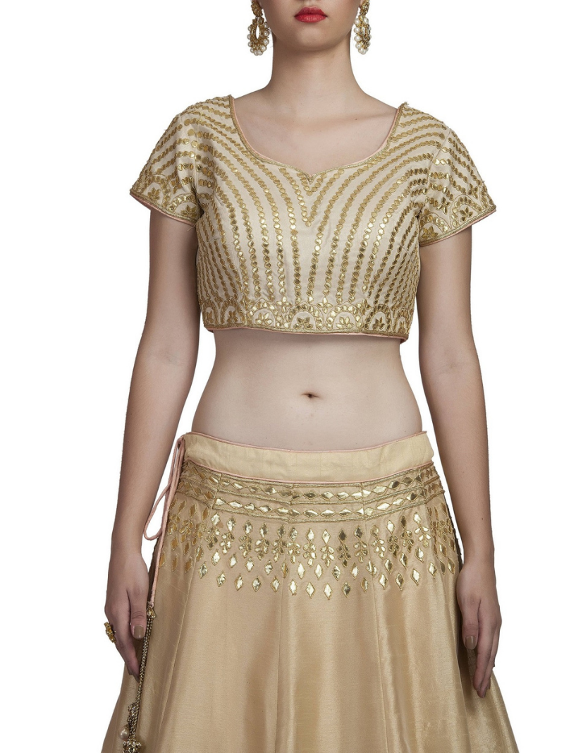 Gold Lehenga Front
